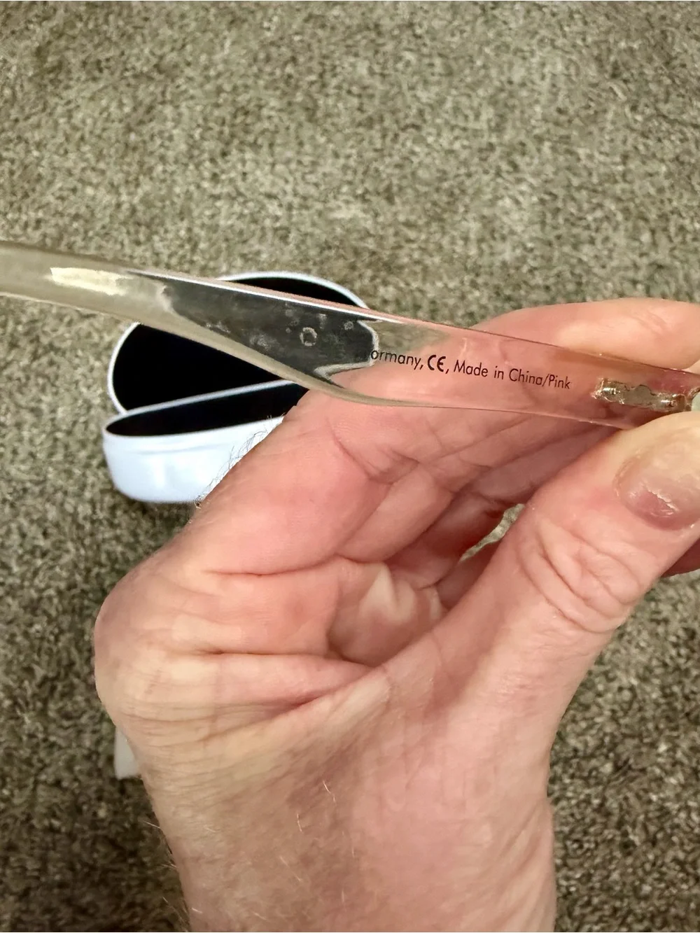 Color Change Transparent Frame Sunglasses with Purple Lenses